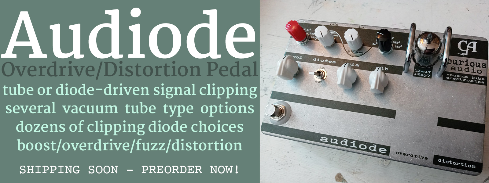 audiode overdrive / distortion pedal